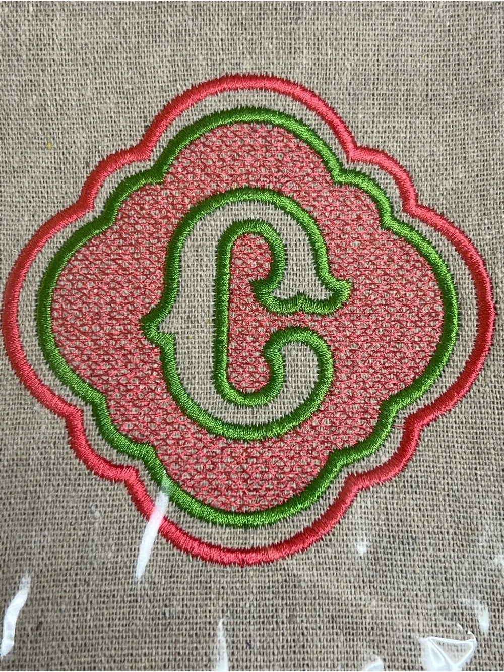 Hand Crafted Pink and Green 